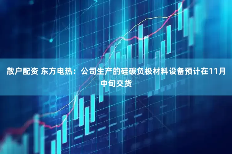 散户配资 东方电热：公司生产的硅碳负极材料设备预计在11月中旬交货